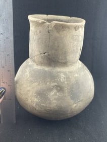 Mississippian Water Bottle broken & glued Indian Artifact Arrowhead