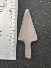 Slate Spear Point Indian Artifact Arrowhead