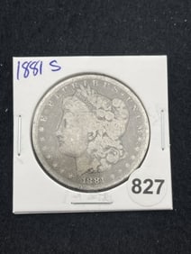 1881 S Morgan Silver Dollar Coin