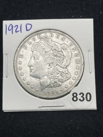 1921 D Morgan Silver Dollar Coin