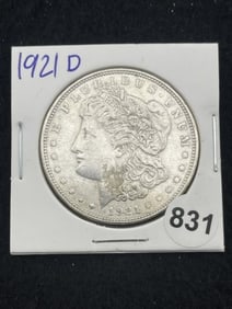 1921 D Morgan Silver Dollar Coin