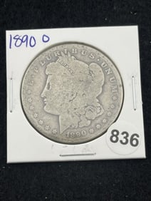 1890 O Morgan Silver Dollar Coin