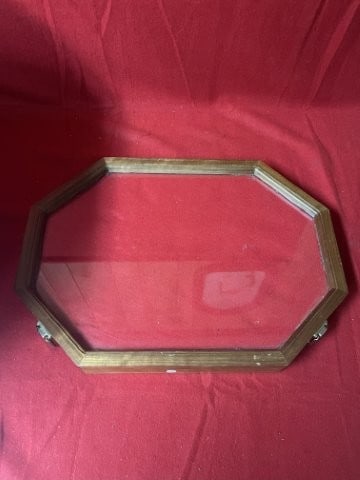18X12" Octagon Nice Wooden Frame: KEY WORDS: INDIAN ARTIFACT ARTIFACTS ARROWHEAD ARROWHEADS NATIVE AMERICAN MISSISSIPPIAN QUAPAW CADDO POTTERY COINS MORGAN DOLLAR PEACE DOLLAR SILVER COINS. All coins have been Sigma tested for authent