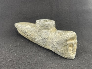Human Effigy Stone Pipe Indian Artifact Arrowhead