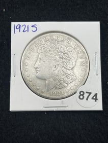 1921 S Morgan Silver Dollar Coin