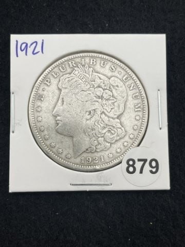 1921 Morgan Silver Dollar Coin: KEY WORDS: INDIAN ARTIFACT ARTIFACTS ARROWHEAD ARROWHEADS NATIVE AMERICAN MISSISSIPPIAN QUAPAW CADDO POTTERY COINS MORGAN DOLLAR PEACE DOLLAR SILVER COINS. All coins have been Sigma tested for authent