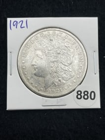 1921 Morgan Silver Dollar Coin