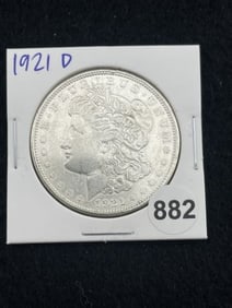 1921 D Morgan Silver Dollar Coin
