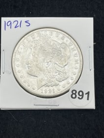 1921 S Morgan Silver Dollar Coin