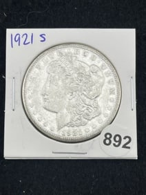 1921 S Morgan Silver Dollar Coin