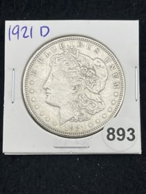 1921 D Morgan Silver Dollar Coin