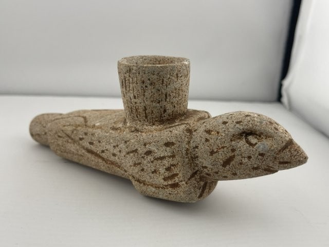 Stone Bird Effigy Pipe (1 of 11)
