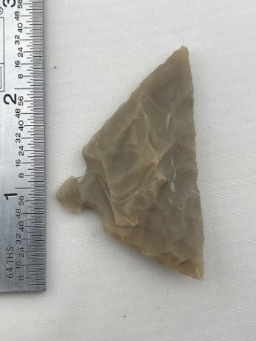 Mid-Back Tang Knife - light grey Concho River chert, Coleman Co. (1 of 4)