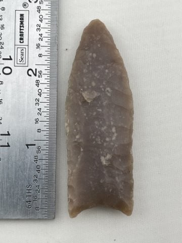 Golondrina Paleo point - ground base, light and medium brown Edwards Plaeau Chert, Coke Co. (1 of 4)