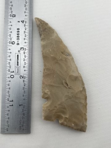 Corner Tang Knife - light golden brown river chert, Kimble Co. Ex Conners (1 of 4)