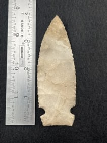3 & 7/8" Hickory Ridge Indian Artifact Arrowhead