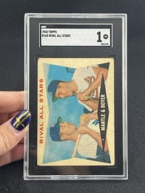 1960 Topps Mickey Mantle & Boyer Baseball Card