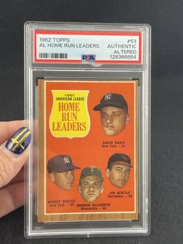 1962 Topps Mickey Mantle Baseball Card: KEY WORDS: INDIAN ARTIFACT ARTIFACTS ARROWHEAD ARROWHEADS NATIVE AMERICAN MISSISSIPPIAN QUAPAW CADDO POTTERY COINS MORGAN DOLLAR PEACE DOLLAR SILVER COINS. All coins have been Sigma tested for authent