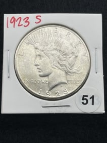 1923 S Peace Silver Dollar Coin
