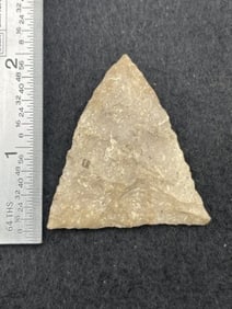 2" Early Triangle Indian Artifact Arrowhead