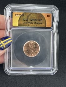 2025-P ICG - MS67 RD Last Year of Issue Penny