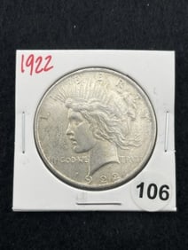 1922 Peace Silver Dollar Coin