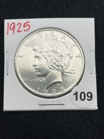 1925 Peace Silver Dollar Coin