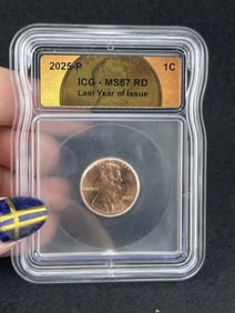 2025-P ICG - MS67 RD Last Year of Issue Penny