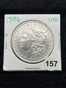 1896 UNC Morgan Silver Dollar Coin