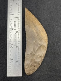 4 & 1/2" Crescent Knife Indian Artifact Arrowhead