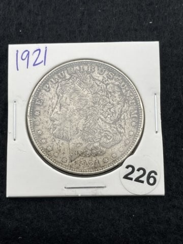 1921 Morgan Silver Dollar Coin: KEY WORDS: INDIAN ARTIFACT ARTIFACTS ARROWHEAD ARROWHEADS NATIVE AMERICAN MISSISSIPPIAN QUAPAW CADDO POTTERY COINS MORGAN DOLLAR PEACE DOLLAR SILVER COINS. All coins have been Sigma tested for authent