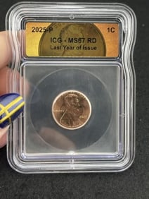 2025-P ICG - MS67 RD Last Year of Issue Penny
