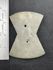 Bow-Tie Gorget Indian Artifact Arrowhead