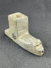 Bear Effigy Stone Pipe Indian Artifact Arrowhead
