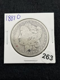 1881 O Morgan Silver Dollar Coin