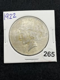 1922 Peace Silver Dollar Coin