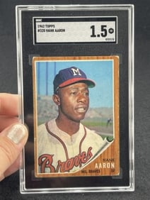 1962 Topps Hank Aaron Baseball Card