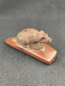 Beaver Effigy Stone Hopewell Pipe Indian Artifact Arrowhead