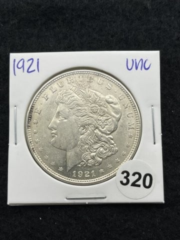 1921 UNC Morgan Silver Dollar Coin (1 of 2)