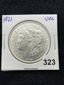 1921 UNC Morgan Silver Dollar Coin