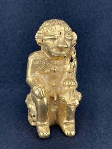 Tumbaga Tairona Gold Figurine UNKNOWN MATERIAL: KEY WORDS: INDIAN ARTIFACT ARTIFACTS ARROWHEAD ARROWHEADS NATIVE AMERICAN MISSISSIPPIAN QUAPAW CADDO POTTERY COINS MORGAN DOLLAR PEACE DOLLAR SILVER COINS. All coins have been Sigma tested for authent