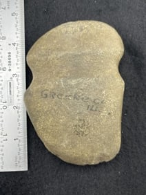Grooved Axe from Greene County, Illinois Indian Artifact Arrowhead