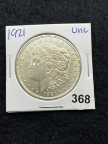 1921 UNC Morgan Silver Dollar Coin