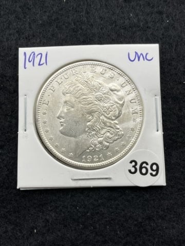 1921 UNC Morgan Silver Dollar Coin: KEY WORDS: INDIAN ARTIFACT ARTIFACTS ARROWHEAD ARROWHEADS NATIVE AMERICAN MISSISSIPPIAN QUAPAW CADDO POTTERY COINS MORGAN DOLLAR PEACE DOLLAR SILVER COINS. All coins have been Sigma tested for authent