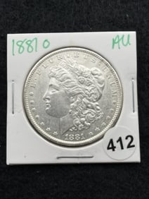 1881 O AU Morgan Silver Dollar Coin