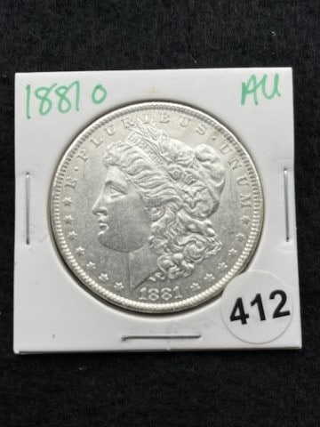 1881 O AU Morgan Silver Dollar Coin (1 of 2)
