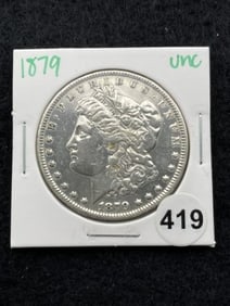 1879 UNC Morgan Silver Dollar Coin