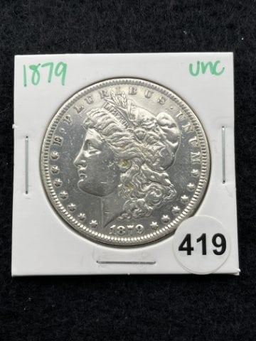 1879 UNC Morgan Silver Dollar Coin (1 of 2)