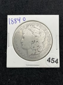 1884 O Morgan Silver Dollar Coin