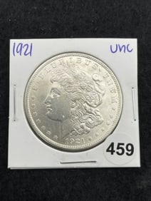 1921 UNC Morgan Silver Dollar Coin